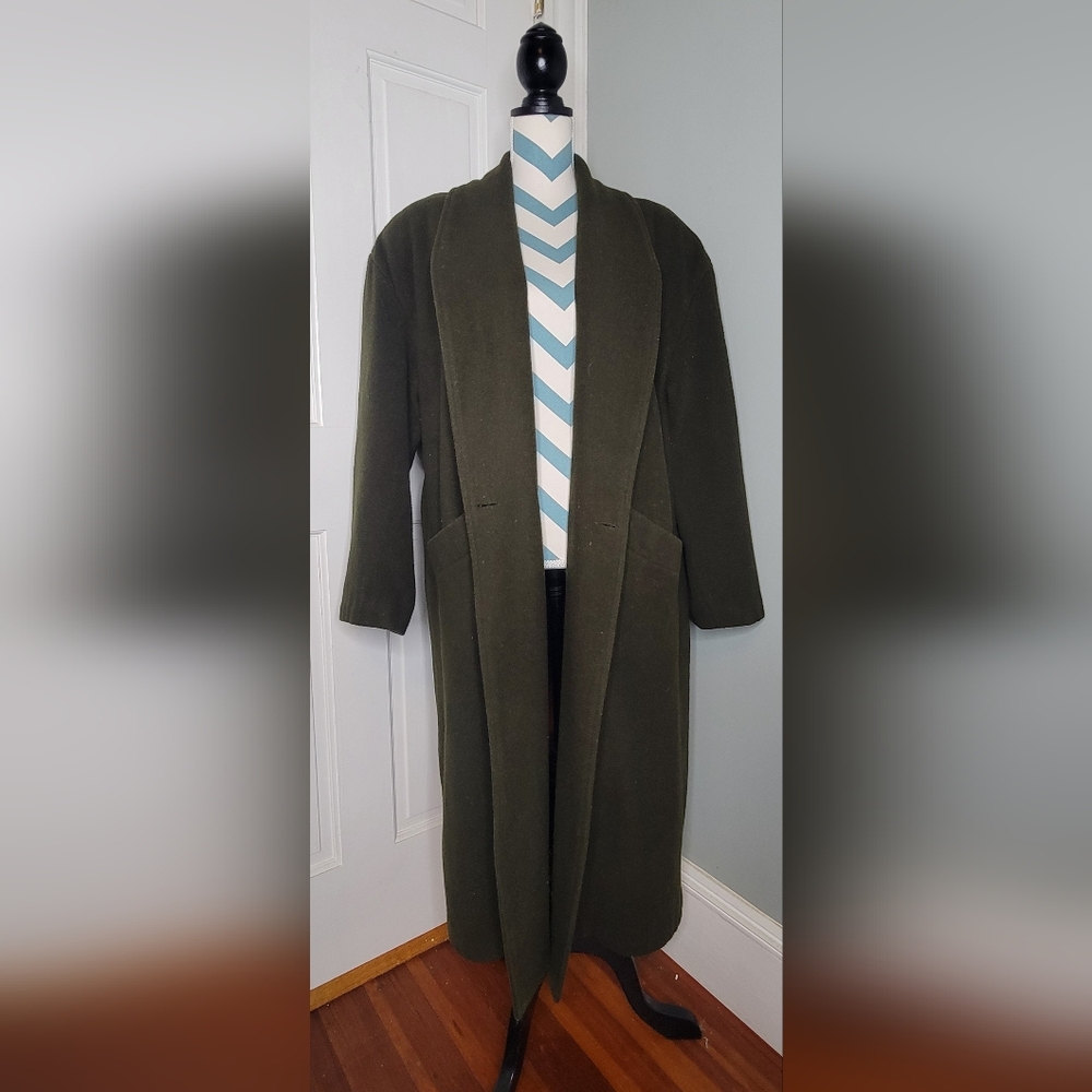 Olive Long Vintage Coat